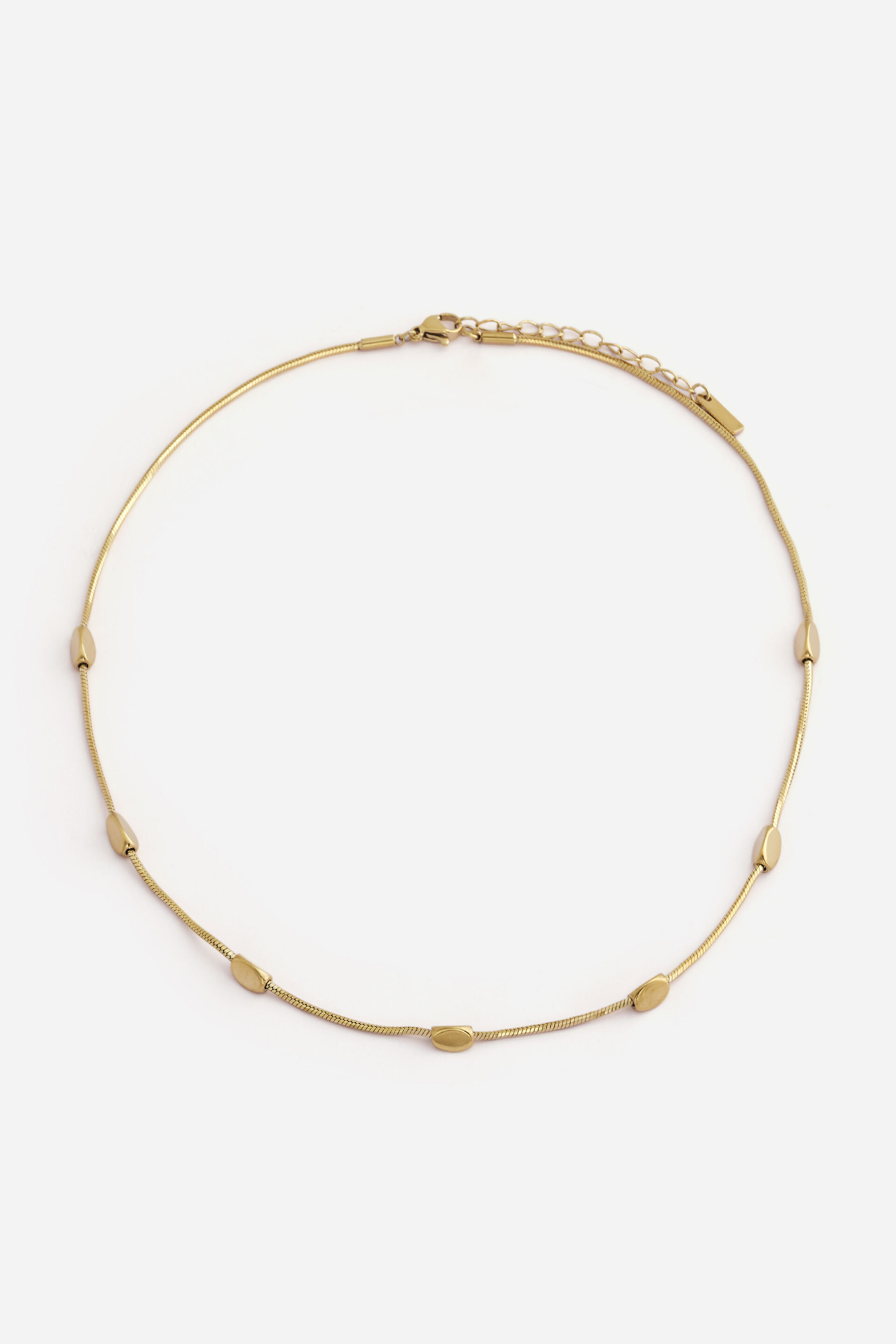 Golden Bar Link Necklace, , image 1